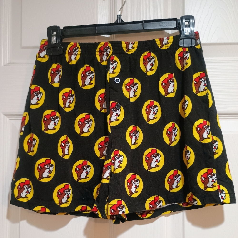 Women's Black Novelty Print Pajama Shorts with Yellow Accent